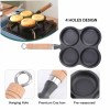 4 cup cast iron egg frying pan divided egg skillet pan fried egg pan cooker pancake egg fryer