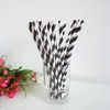 1000 bulk wholesale pack black white drinking straws biodegradable eco paper birthday party event bistro bar cafe take away