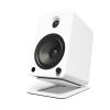 kanto s6w angled desktop speaker stands for large speakers pair, white kanto s6w angled desktop speaker stands for large speakers pair, white