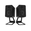 kanto se4 elevated desktop speaker stands for midsize speakers pair, black