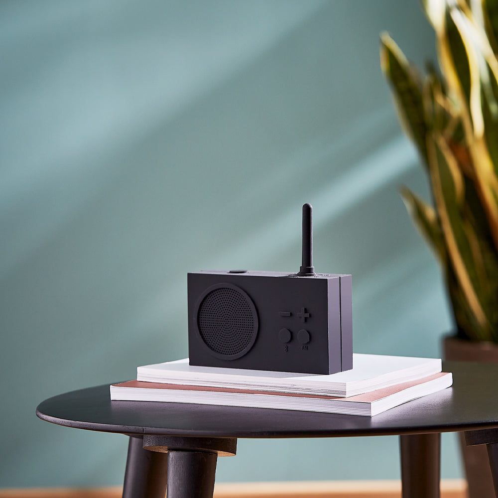 lexon thykho 3 fm radio & bluetooth speaker grey