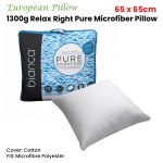 bianca 1300g relax right pure microfiber european pillow 65 x 65cm bianca 1300g relax right pure microfiber european pillow 65 x 65cm