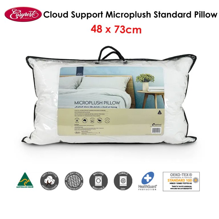easyrest cloud support microplush standard pillow 48 x 73 cm easyrest cloud support microplush standard pillow 48 x 73 cm