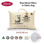 easyrest wool blend standard pillow in fabric bag 47 x 72 + 20 cm easyrest wool blend standard pillow in fabric bag 47 x 72 + 20 cm