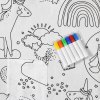 happy kids dream big colour me in picnic blanket 125 x 125 cm