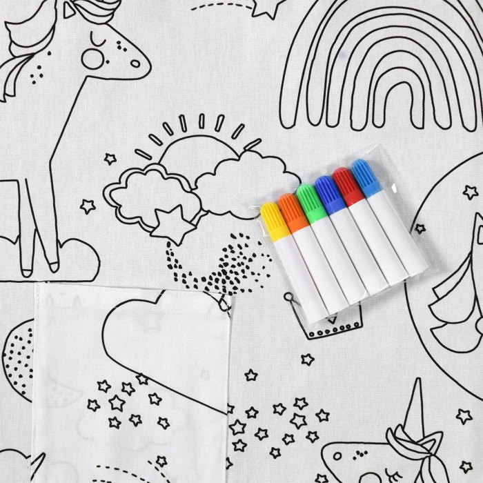 happy kids dream big colour me in picnic blanket 125 x 125 cm
