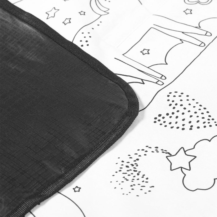 happy kids dream big colour me in picnic blanket 125 x 125 cm