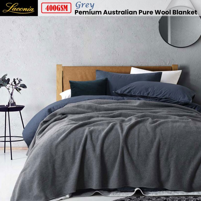 laconia 400gsm premium australian pure wool blanket grey double laconia 400gsm premium australian pure wool blanket grey double