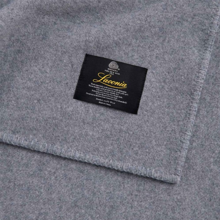 laconia 400gsm premium australian pure wool blanket grey double