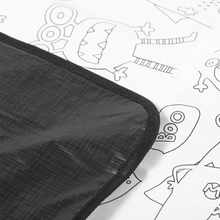 happy kids monster squad colour me in picnic blanket 125 x 125 cm
