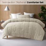accessorize seersucker natural 3 piece comforter set king