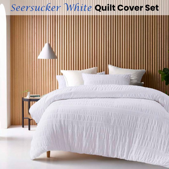 accessorize seersucker white quilt cover set single accessorize seersucker white quilt cover set single