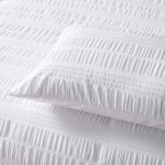 accessorize seersucker white quilt cover set single accessorize seersucker white quilt cover set single