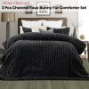 jane barrington arna charcoal 3 pcs channel faux bunny fur comforter set queen jane barrington arna charcoal 3 pcs channel faux bunny fur comforter set queen
