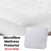 essentially home living microfibre quilted fitted mattress protector single