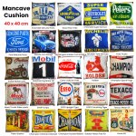 australian mancave retro cushion esso upright tiger 40 x 40 cm
