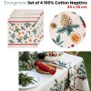 ladelle set of 4 evergreen 100% cotton napkins 45 x 45 cm