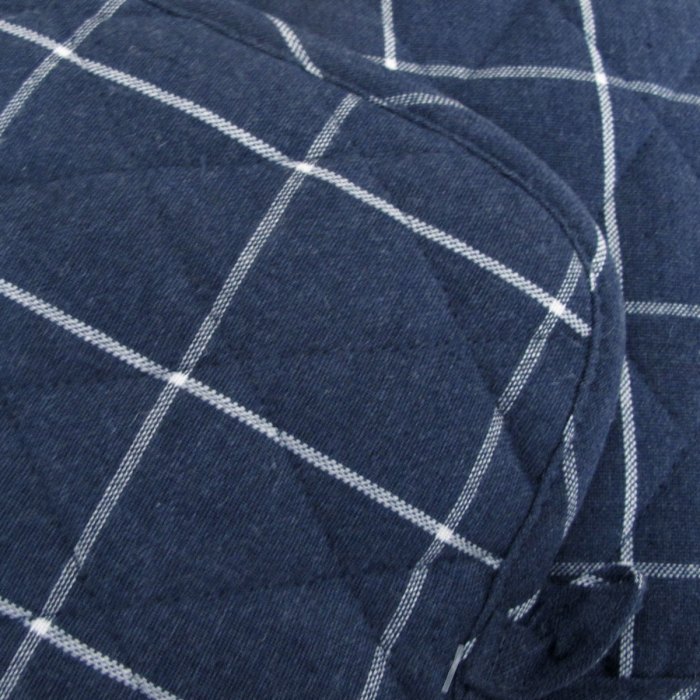 ladelle eco check navy set of 2 pot holders 21 x 21 cm ladelle eco check navy set of 2 pot holders 21 x 21 cm