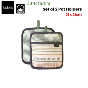 ladelle sanctuary cream set of 2 pot holders 21 x 21 cm ladelle sanctuary cream set of 2 pot holders 21 x 21 cm