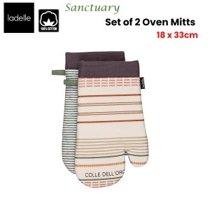 ladelle sanctuary cream set of 2 oven mitts 18 x 33 cm ladelle sanctuary cream set of 2 oven mitts 18 x 33 cm