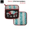 ladelle yumi set of 2 pot holders 21 x 21 cm