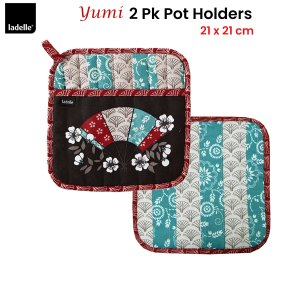 ladelle yumi set of 2 pot holders 21 x 21 cm ladelle yumi set of 2 pot holders 21 x 21 cm