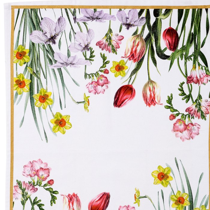 ashdene set of 2 floral symphony cotton kitchen tea towels 50 x 70 cm