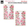 ashdene set of 2 heritage rose cotton kitchen tea towels 50 x 70 cm ashdene set of 2 heritage rose cotton kitchen tea towels 50 x 70 cm