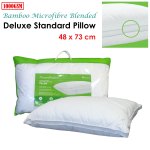 alastairs 1000gsm nature basics deluxe bamboo microfibre blended standard pillow