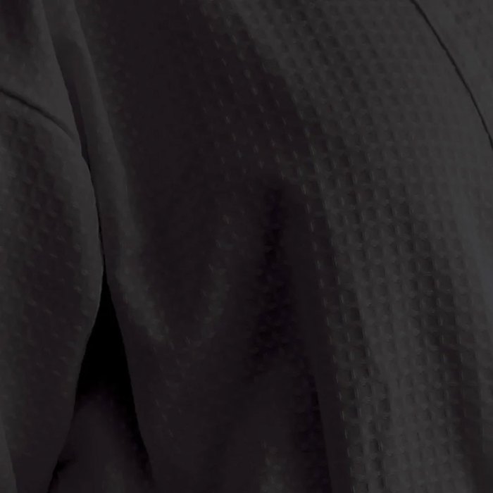 jason 240gsm waffle polyester cotton kimono ebony