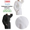 jason 240gsm waffle polyester cotton kimono ebony