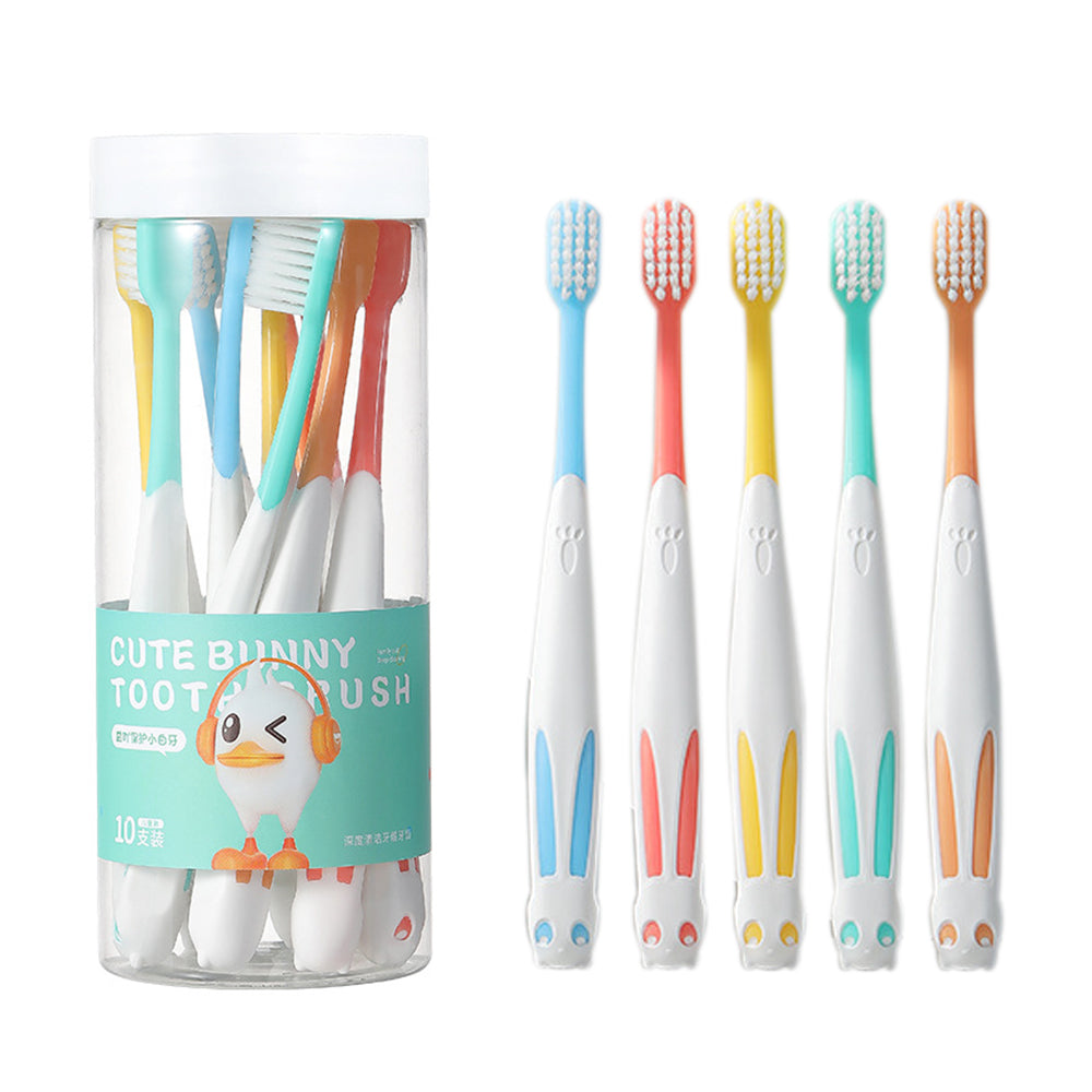 10 Pcs Rabbit Shape Super Soft Children's Toothbrushes