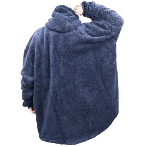 oversized soft pullover plain hoodie warm fleece blanket plush winter sweatshirt, baby pink, adult