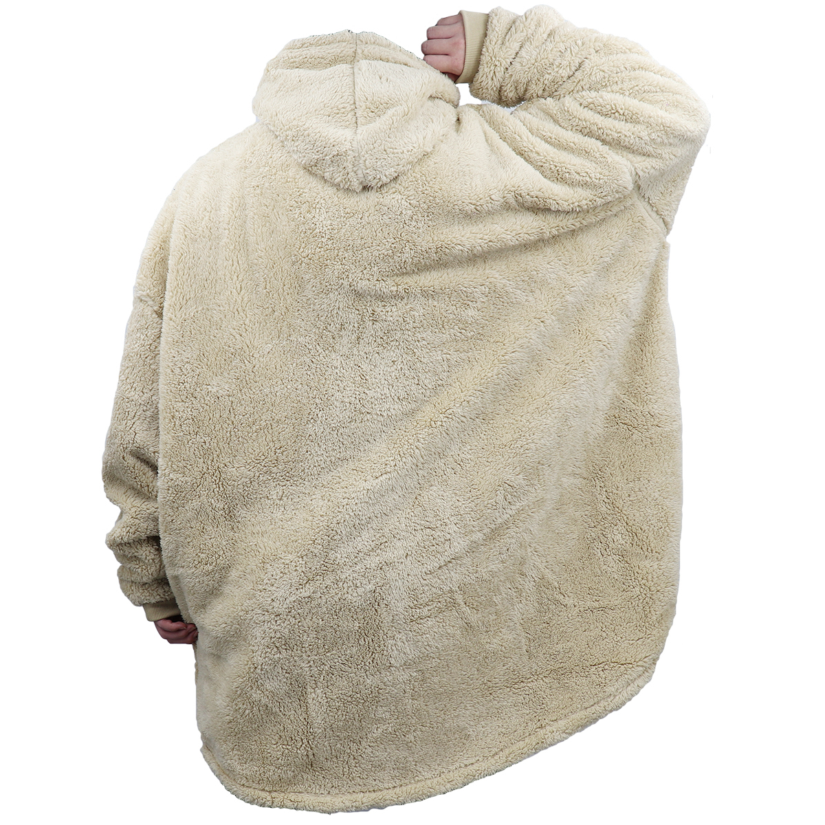 oversized soft pullover plain hoodie warm fleece blanket plush winter sweatshirt, baby pink, adult