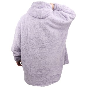 oversized soft pullover plain hoodie warm fleece blanket plush winter sweatshirt, baby pink, adult