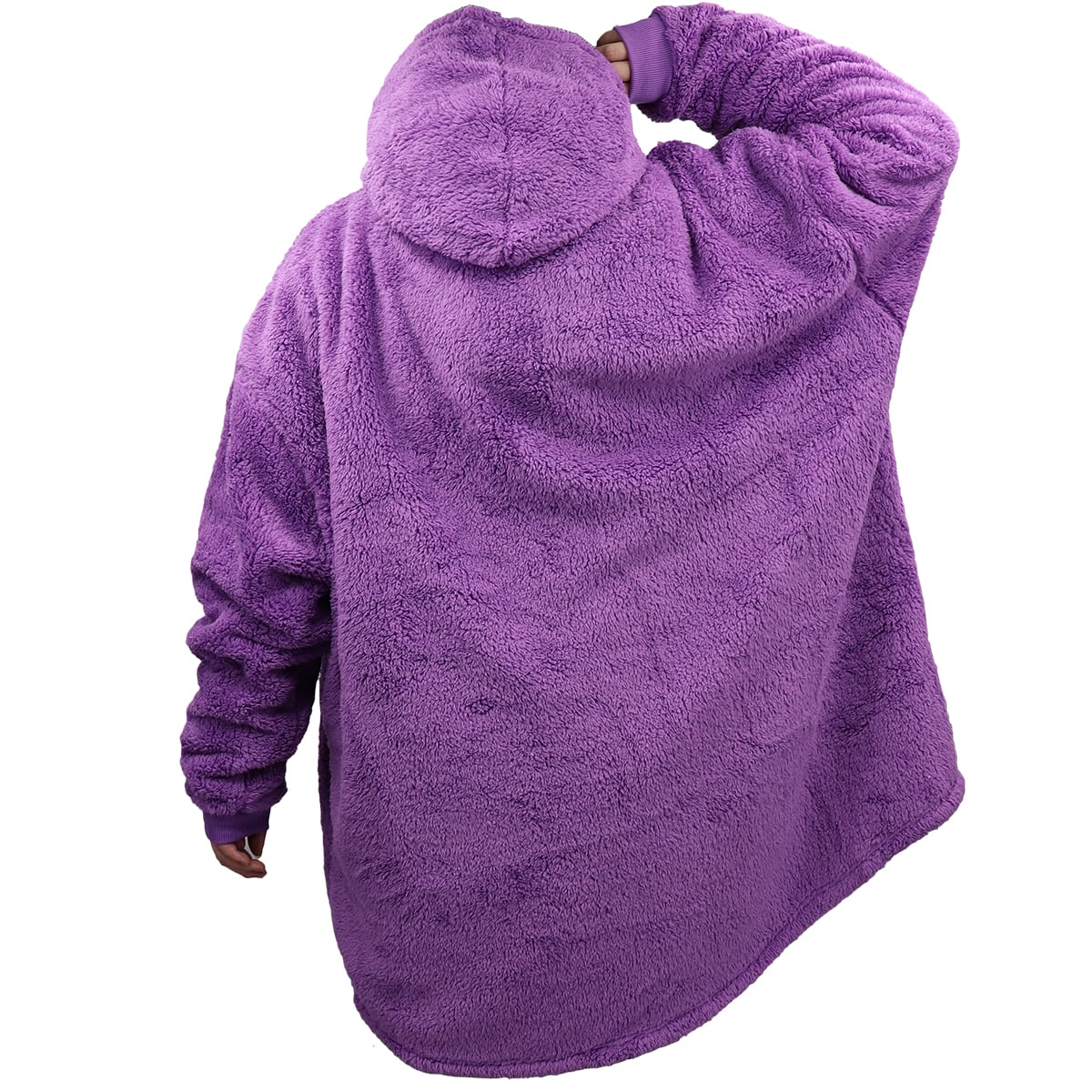 oversized soft pullover plain hoodie warm fleece blanket plush winter sweatshirt, cow spots, adult