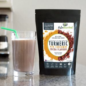 95% organic curcumin extract cocoa flavour turmeric powder with black pepper organic and with black pepper,