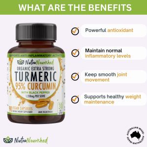 curcumin tablets 95% pure organic vegan turmeric extract buffered with black pepper (1,350mg)