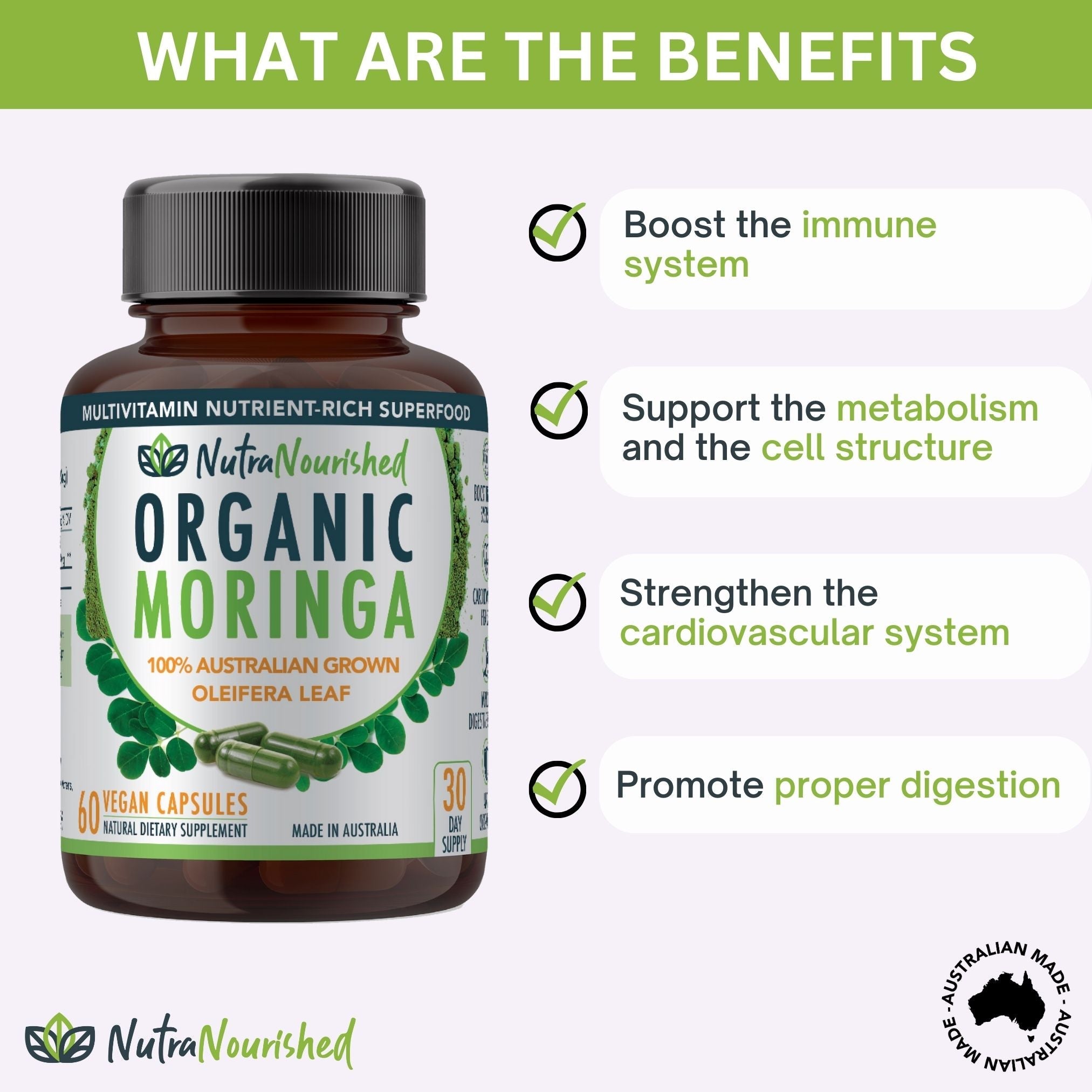 value bundle: organic pure moringa leaf capsules australian grown 2 x 60 vegan capsules (2 months supply) value bundle: organic pure moringa leaf capsules australian grown 2 x 60 vegan capsules (2 months supply)