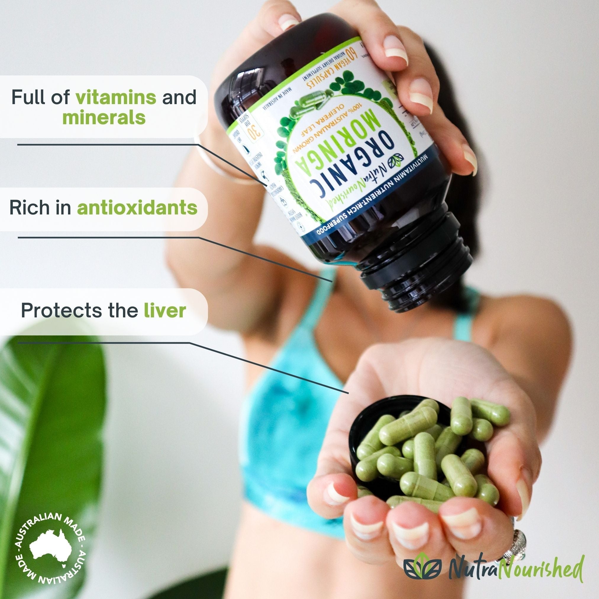 value bundle: organic pure moringa leaf capsules australian grown 2 x 60 vegan capsules (2 months supply) value bundle: organic pure moringa leaf capsules australian grown 2 x 60 vegan capsules (2 months supply)