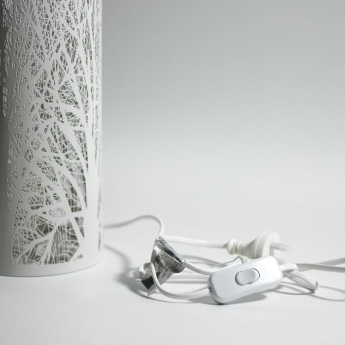 white forest table lamp