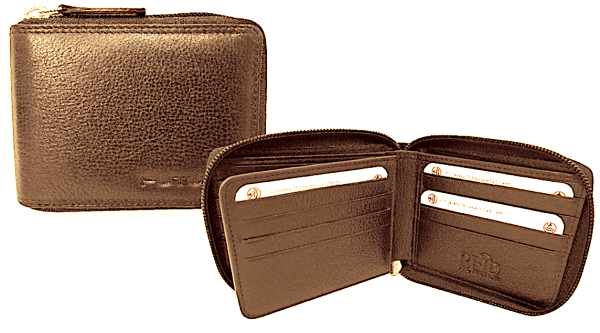 futura leather zip around mens genuine leather wallet w/ rfid protection tan