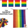 3.6m rainbow bunting flag party banner birthday market stall flags decor pride 3.6m rainbow bunting flag party banner birthday market stall flags decor pride