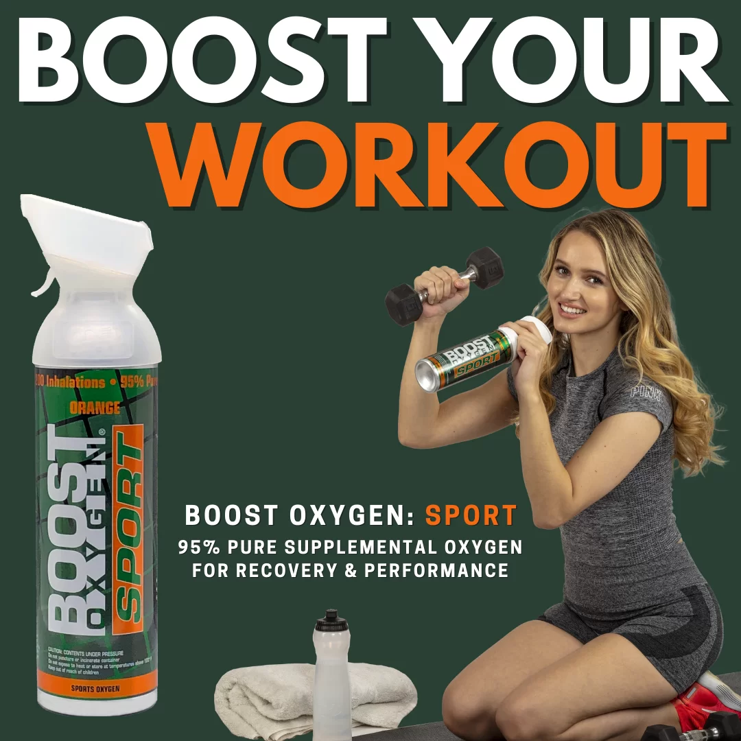 Boost Oxygen 3x10L Sport Cans – 200 Breaths of Supplemental Air