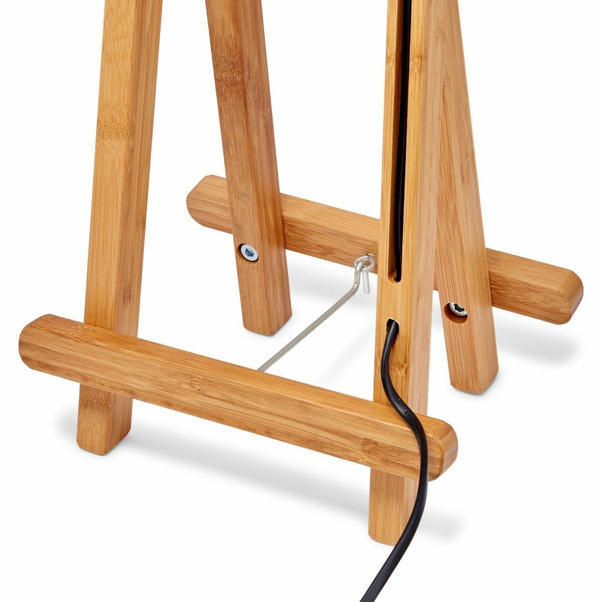 61cm bamboo easel table lamp modern scandi designer desk light bedroom office