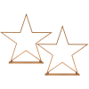 2x large bamboo star w/ led strip table lamp light modern minimalist decor natural
