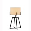 modern dimmable floor lamp + table desk lamp w/ linen shade scandi matte black modern dimmable floor lamp + table desk lamp w/ linen shade scandi matte black