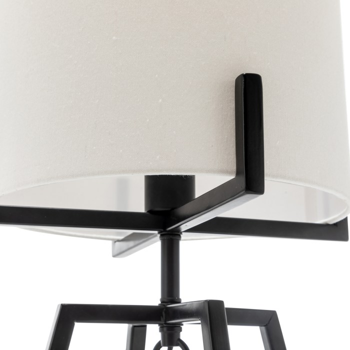 modern dimmable floor lamp + table desk lamp w/ linen shade scandi matte black modern dimmable floor lamp + table desk lamp w/ linen shade scandi matte black