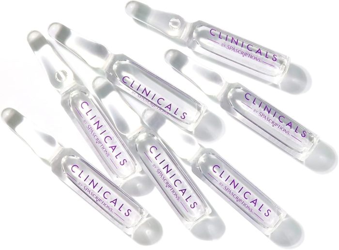 spascriptions clinicals resurfacing serum ampoules 7 pack 2.8ml each niacinamide glycolic acid phas youthful glow