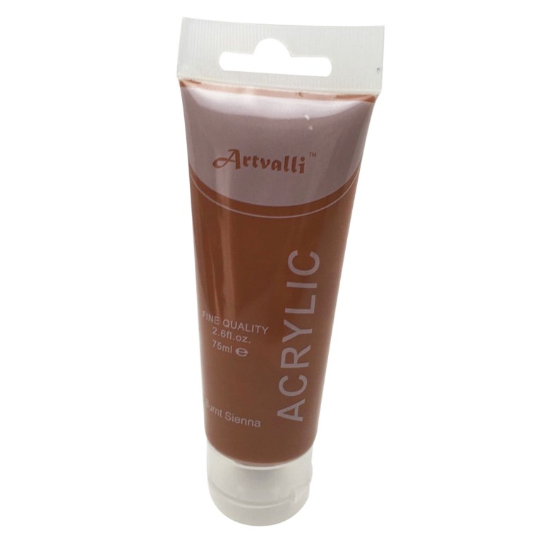 artists acrylic paint craft 75ml tube non toxic paints water based burnt sienna